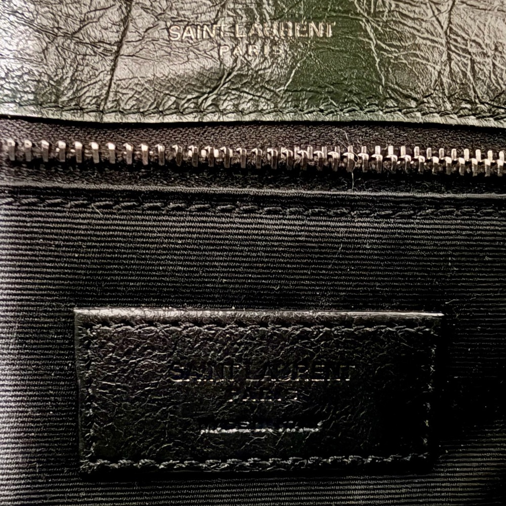Yves Saint Laurent Niki Medium Shoulder Bag in Green Leather - Picture 9 of 10